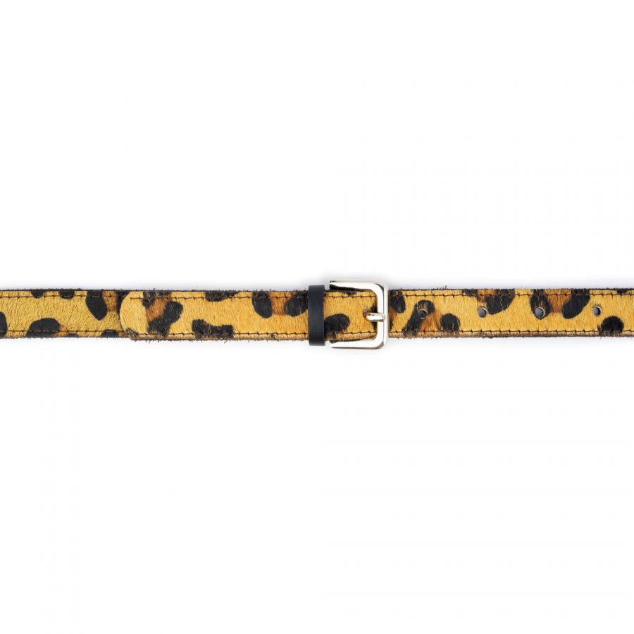 womens leopard belt skinny calf hair 4