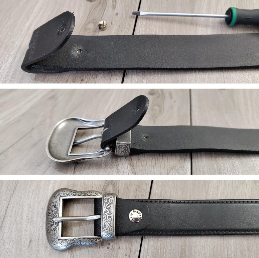 How To Attach a Belt Buckle to a Leather Belt