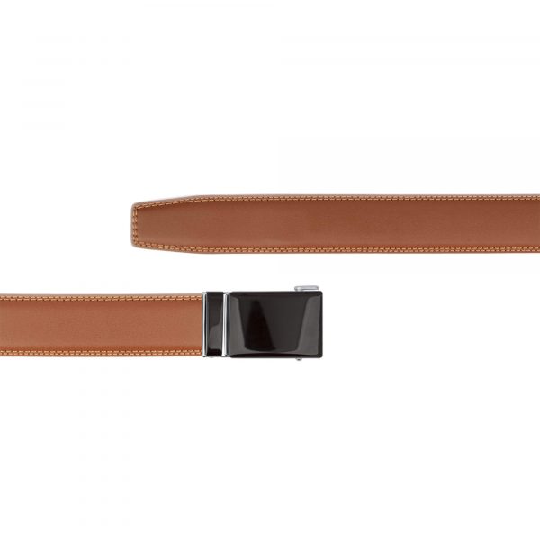 Automatic Tan vegan belt mens with brown buckle