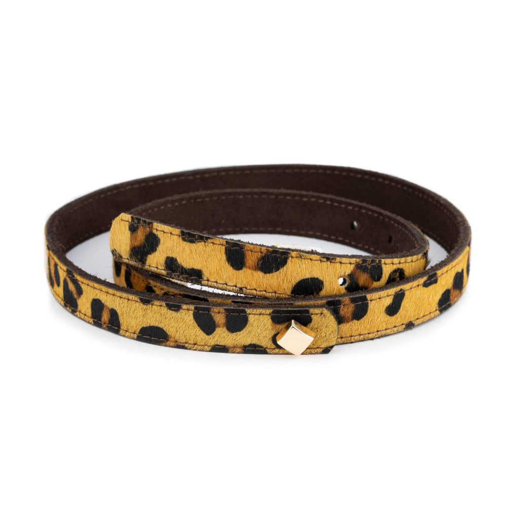 Calvera - Leopard Print Leather Belt (Size 28, 30, 32)