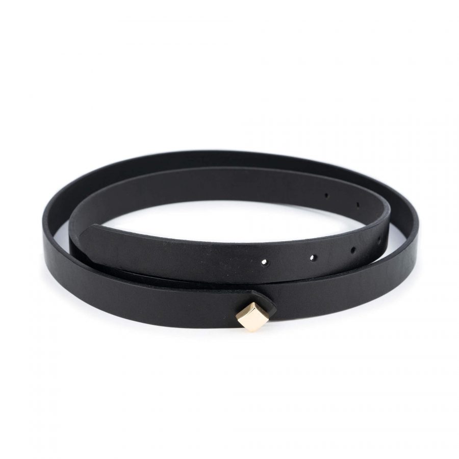 womens black thin belt with gold buckle 1 28 40 usd35 2 0 cm