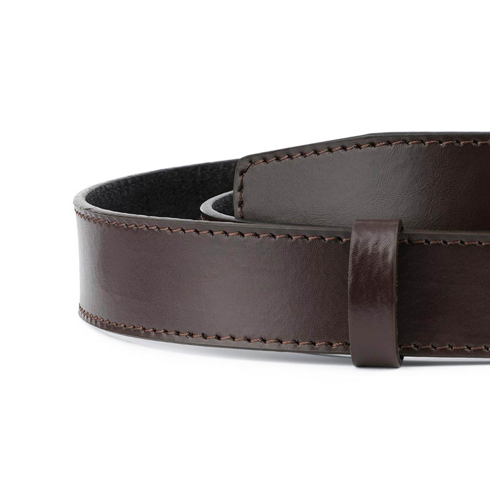 Leather Belt Strap - Men's Ratchet Belt - Black Vegetable Tanned