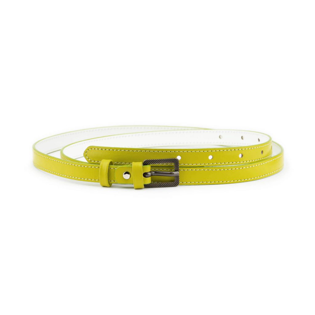 Green top skinny belt