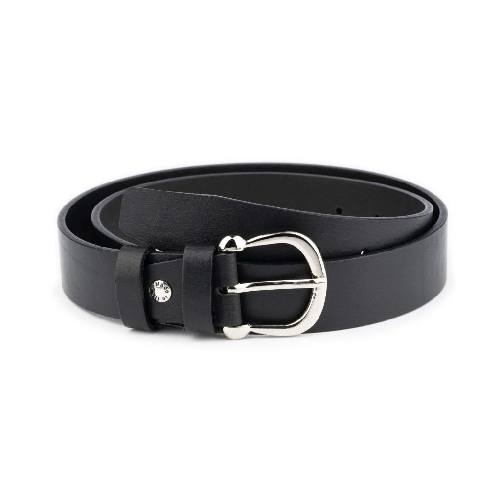 Black Leather Oversized Buckle Adjustable Waist Belt Size 44 Statement Black Hip Belt with Large Buckle – Akna Store main image 4