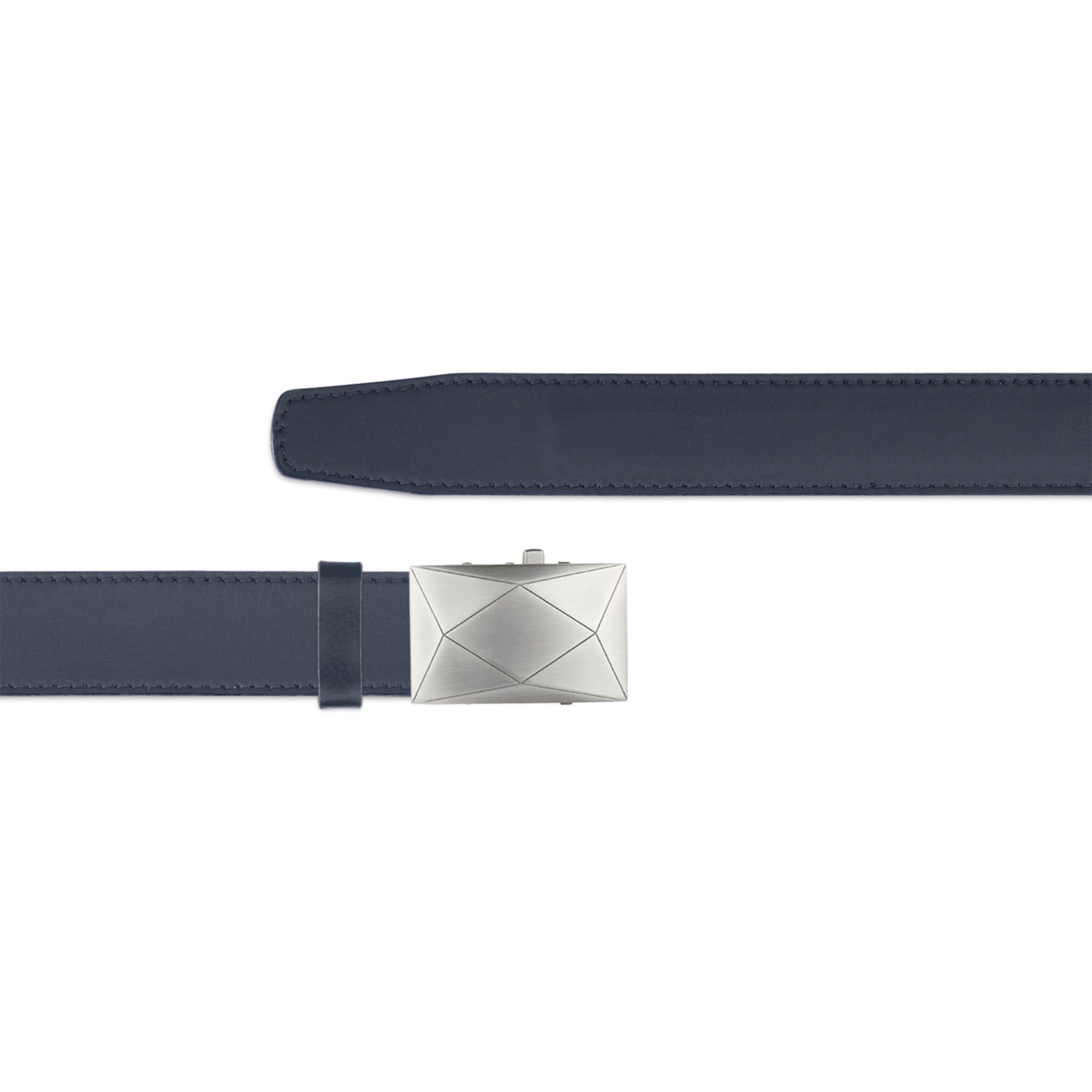 Blue Mens Ratchet Belt with Gray Luxury Buckle 34 / 85 cm - Blue | Capo Pelle