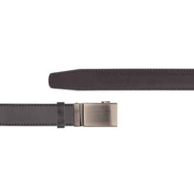 brown ratchet mens belt with copper buckle copy