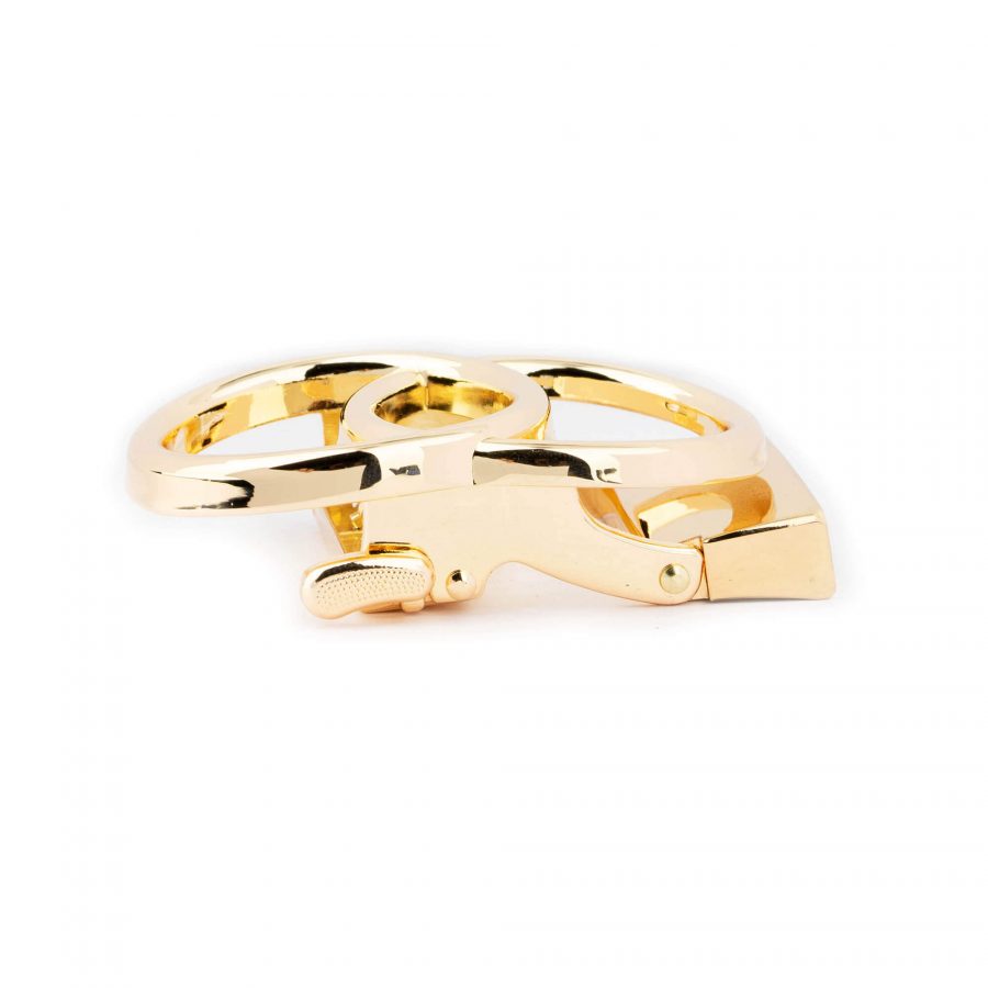 gold double circle automatic buckle 3