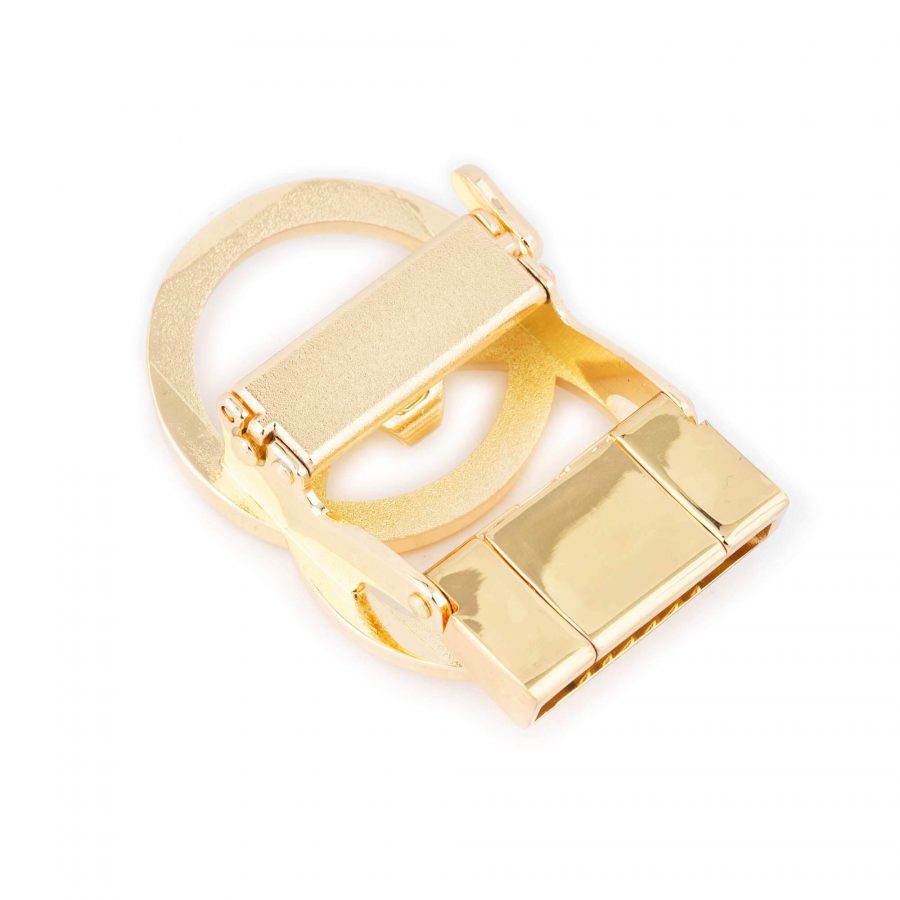 gold double circle automatic buckle 5