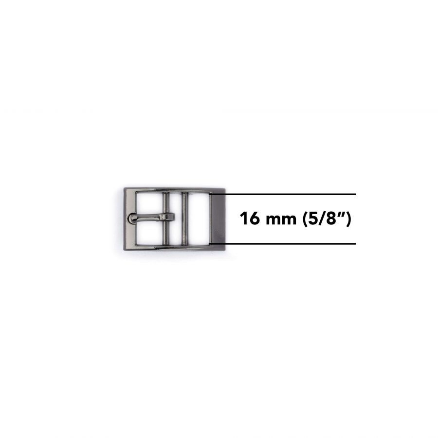 gray center bar buckle for belts 16 mm