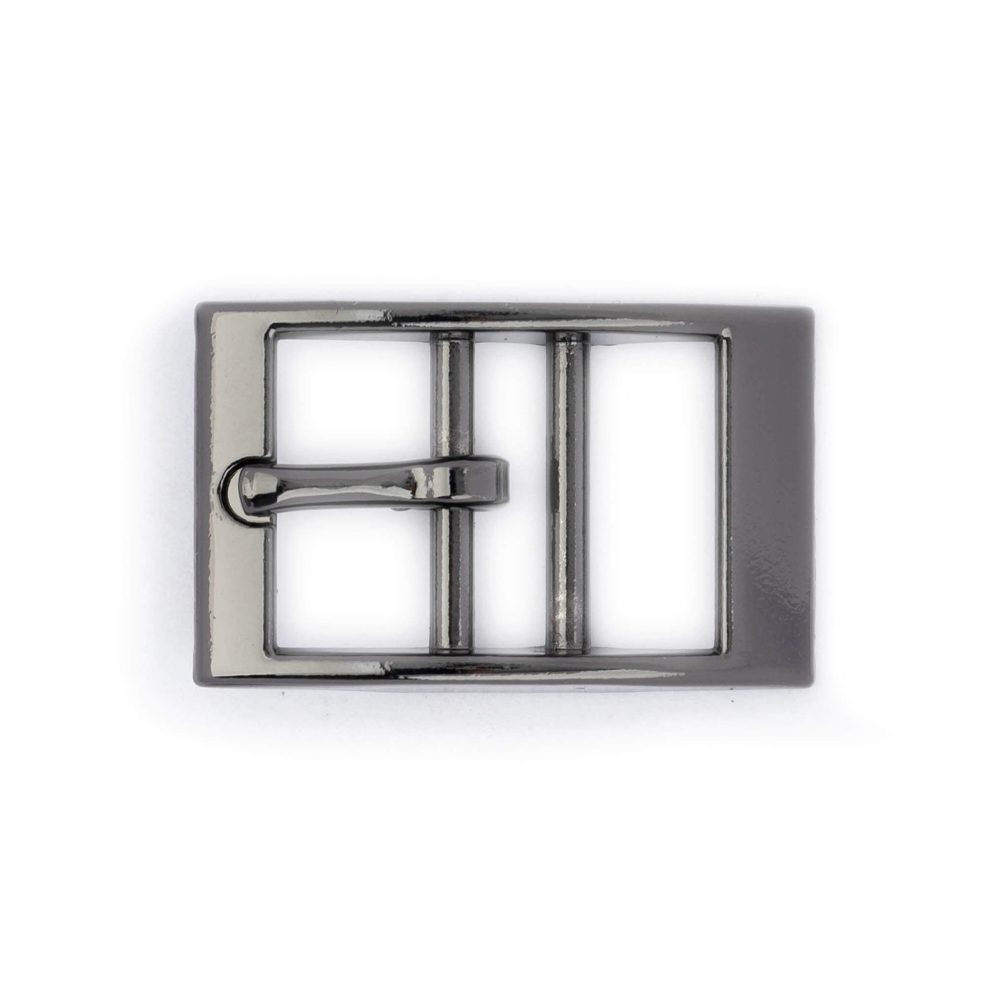 Belt Buckle with Center Bar - Silver
