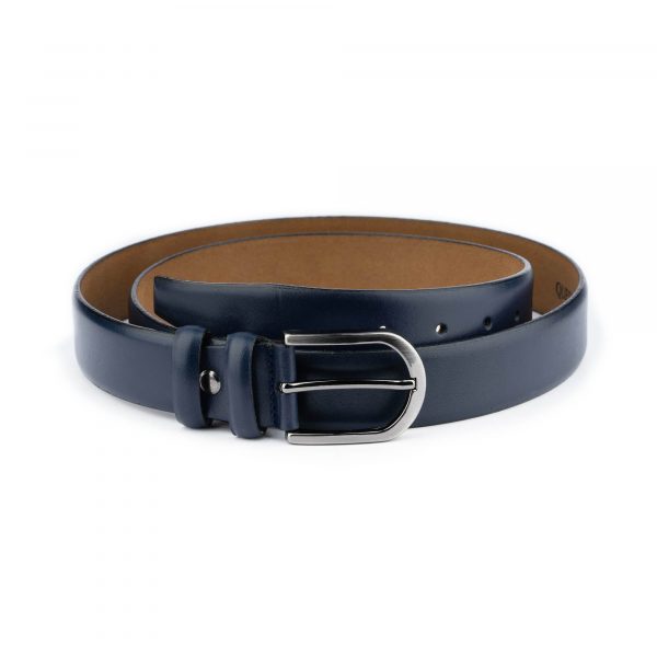 mens dark blue belt genuine leather 3 5 cm 1