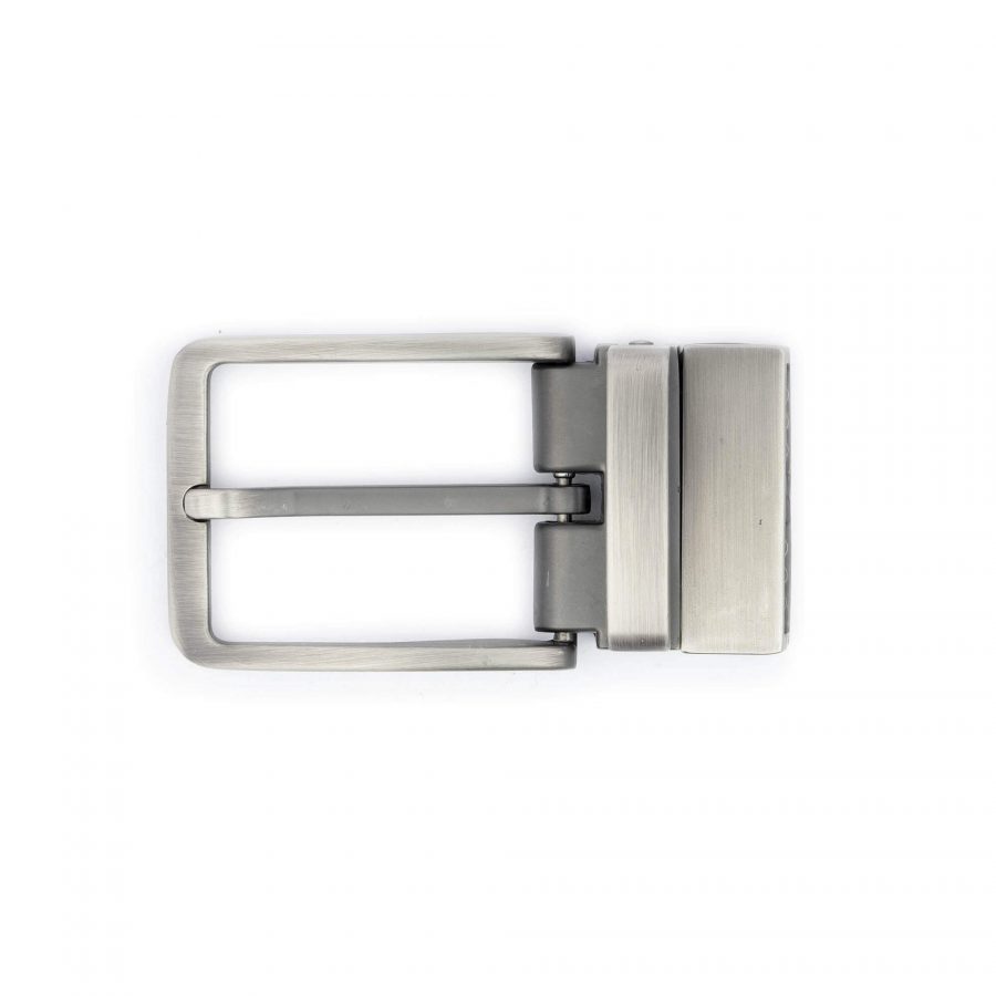 reversible clasp belt buckle gray matte 35 mm 2