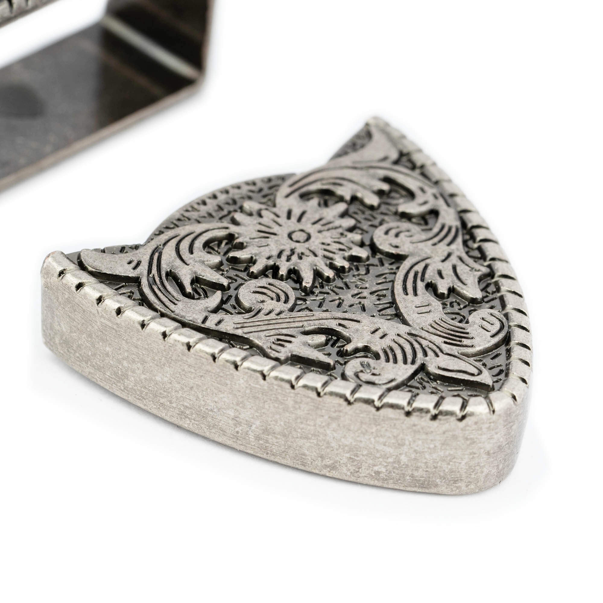 Western Belt Buckle 3 Piece Set Antiqued Silver ⋆ Hill Saddlery