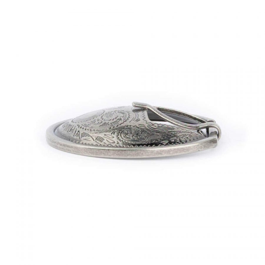 womens western belt buckle silver oval 15 mm 3