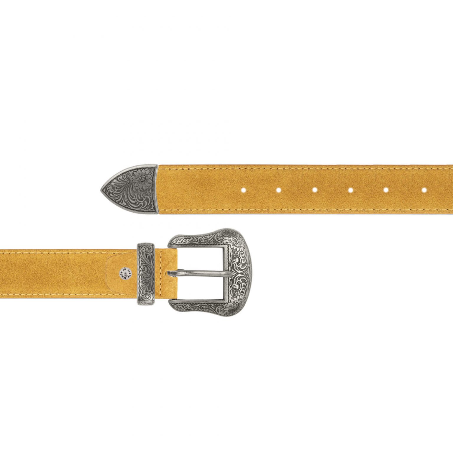 CAMEL SUEDE BELT WITH ASYMMETRIICAL BUCKLE main image 0