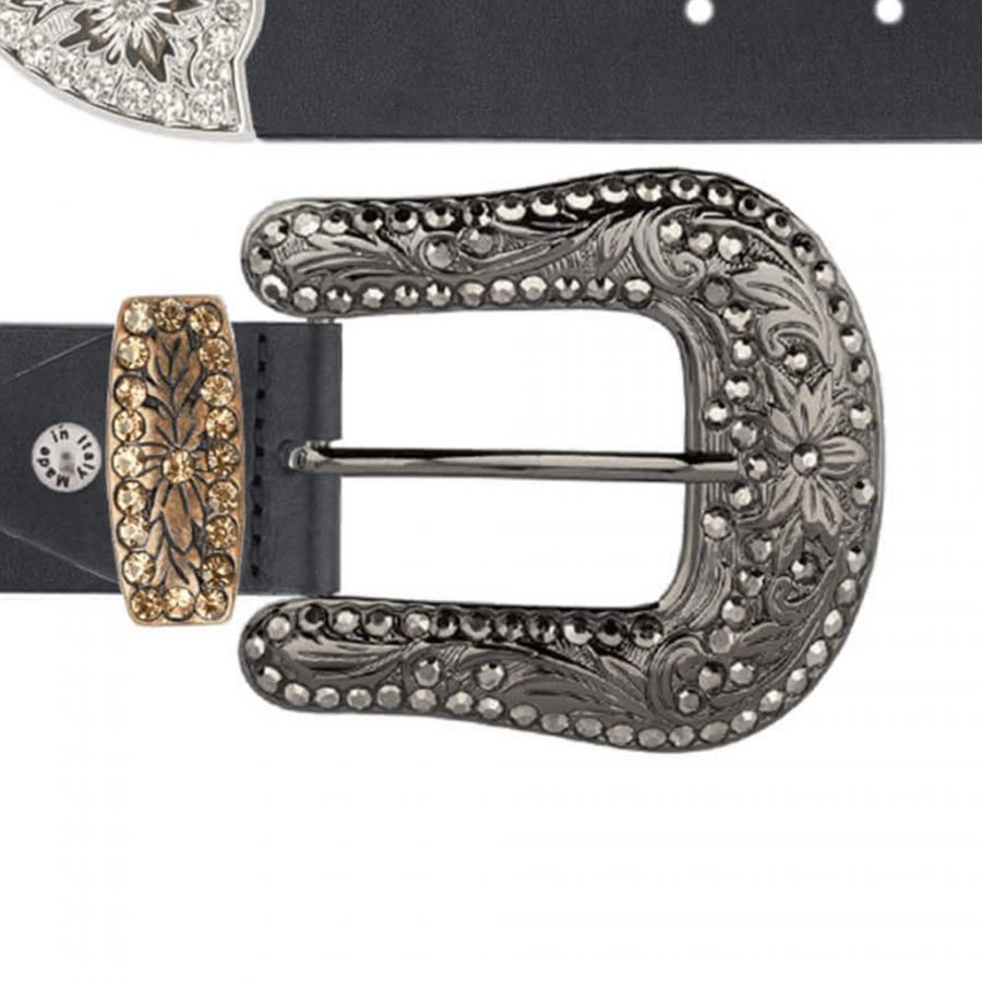 Crazy mulitcolor rhinestone buckle western cowboy belt copy