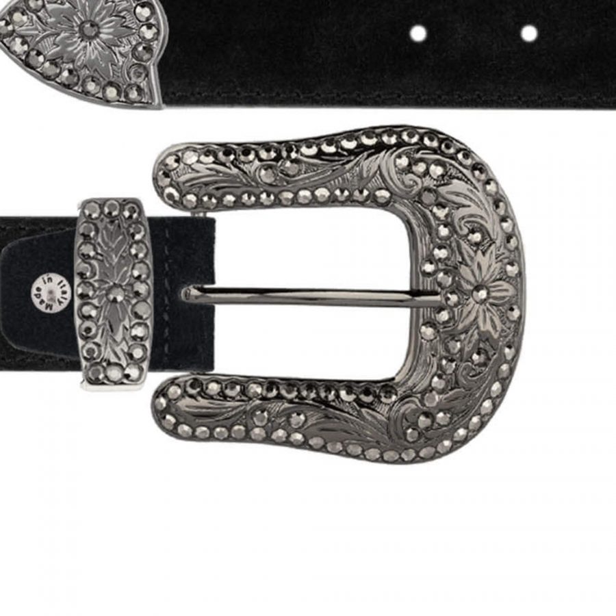 black rhinestone buckle western belts for ladies copy