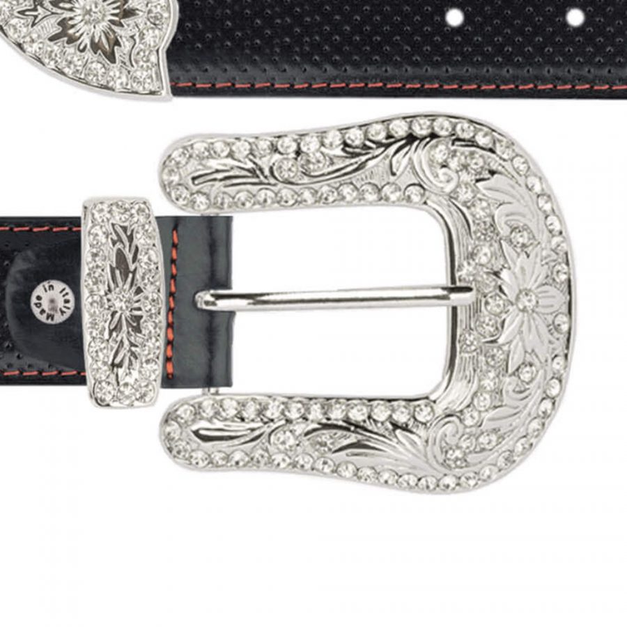 ladies rhinestone western belts with crystal buckle copy