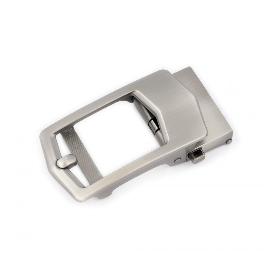 mens grey auto buckle for ratchet belts 1