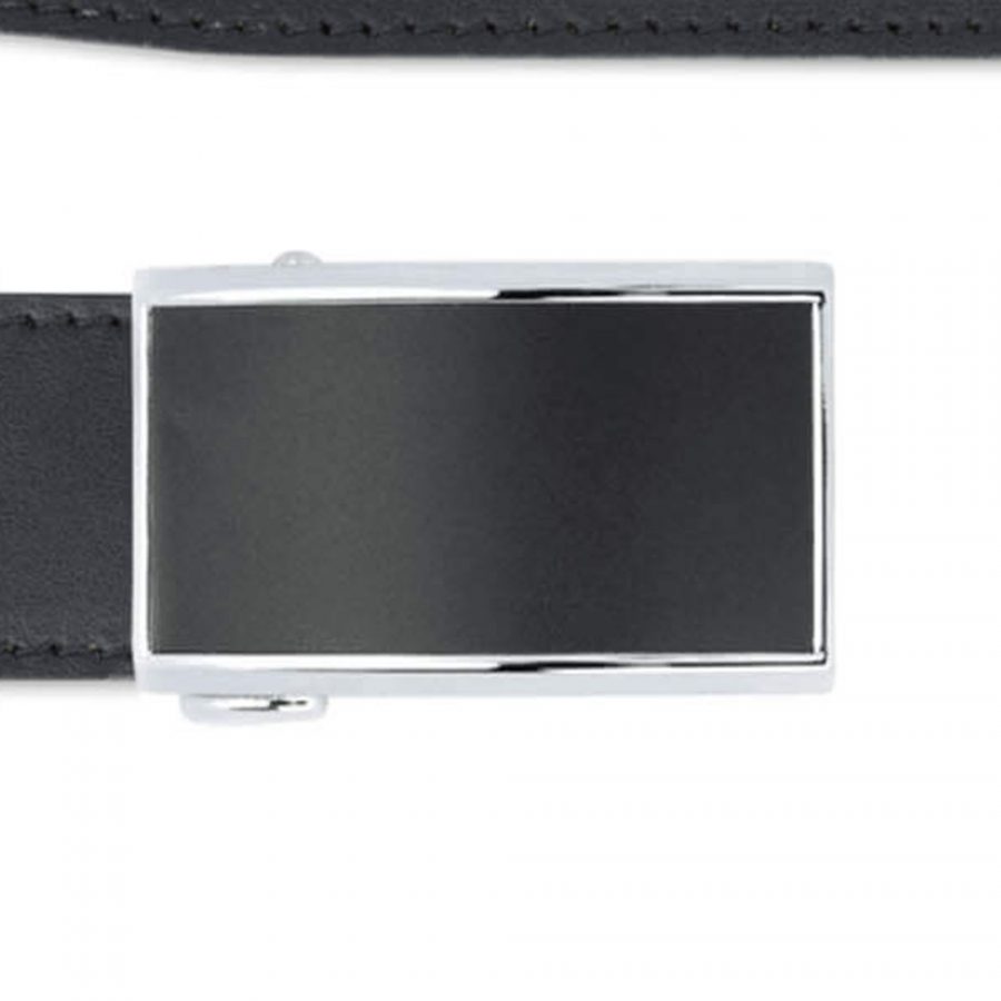 mens ratcheting buckle belt black leather copy