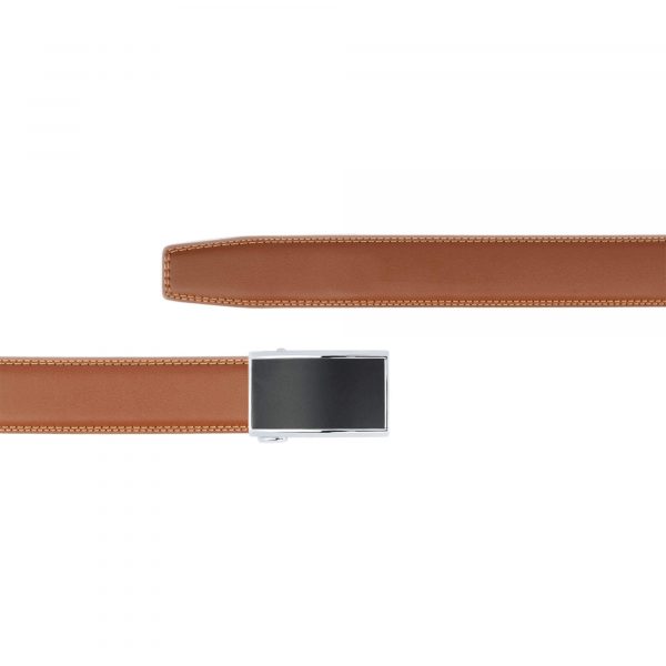 ratcheting vegan leather belt mens with black buckle 1