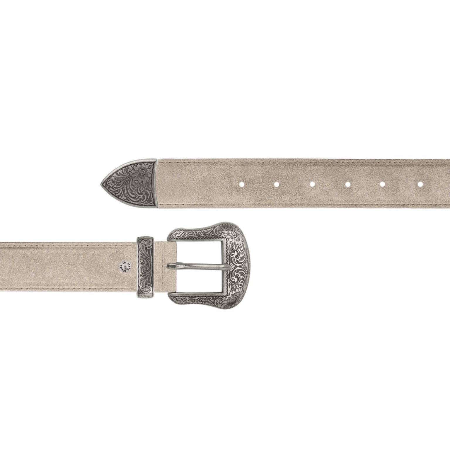 0600~Suede Belt with Metal Buckle
