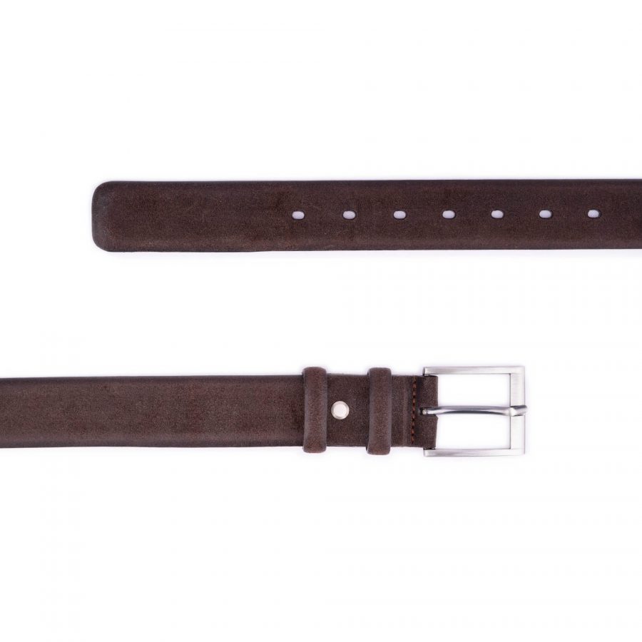 Dark Brown Crazy Horse Leather Belt For Men 3 5 Cm New 3