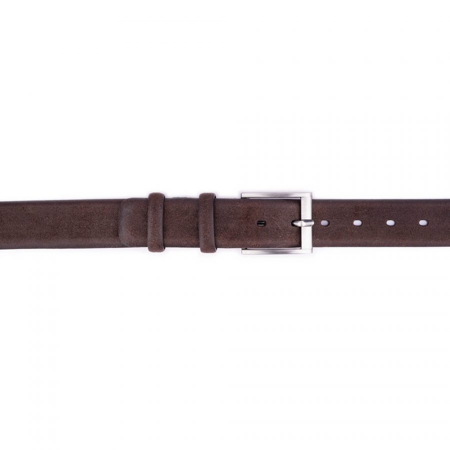 Dark Brown Crazy Horse Leather Belt For Men 3 5 Cm New 4