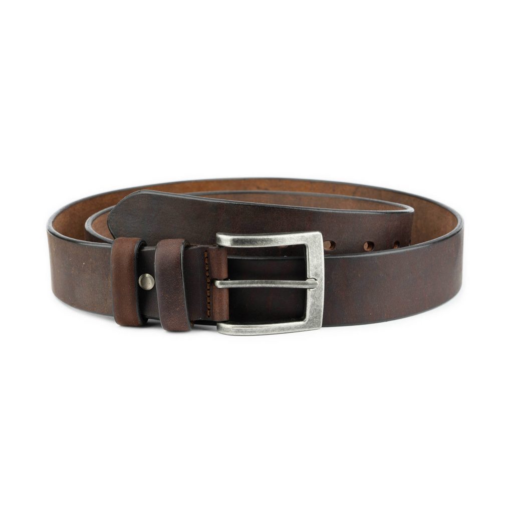 Buy Dark Brown Mens Belt For Jeans - Full Grain Leather