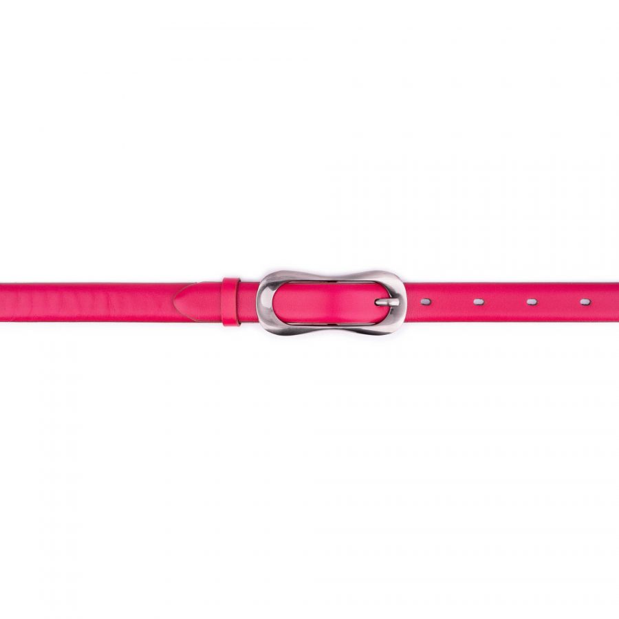 Thin Women Pink Belt For Dress Genuine Leather New 3