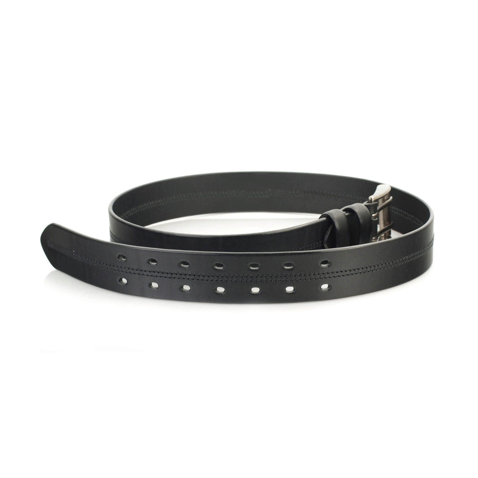 Buy Black Two Hole Belt For Jeans - Double Prong Heavy Duty