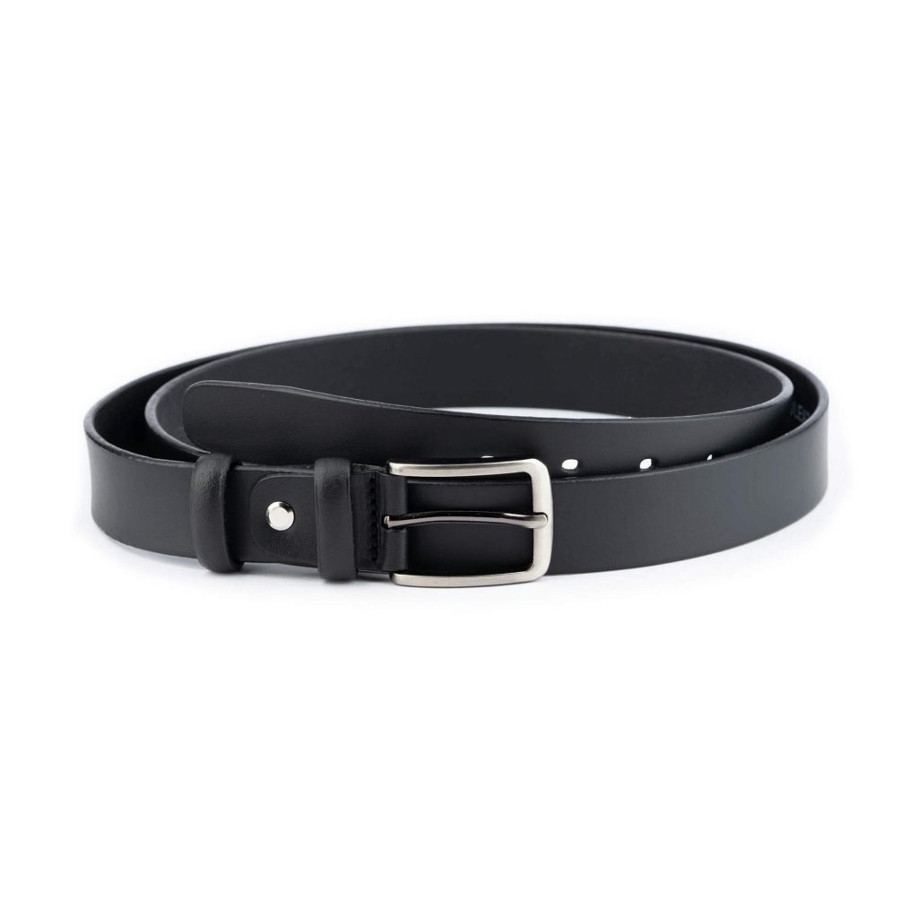 Buy Black Leather Mens Belt With Buckle 3.0 Cm - LeatherBelts