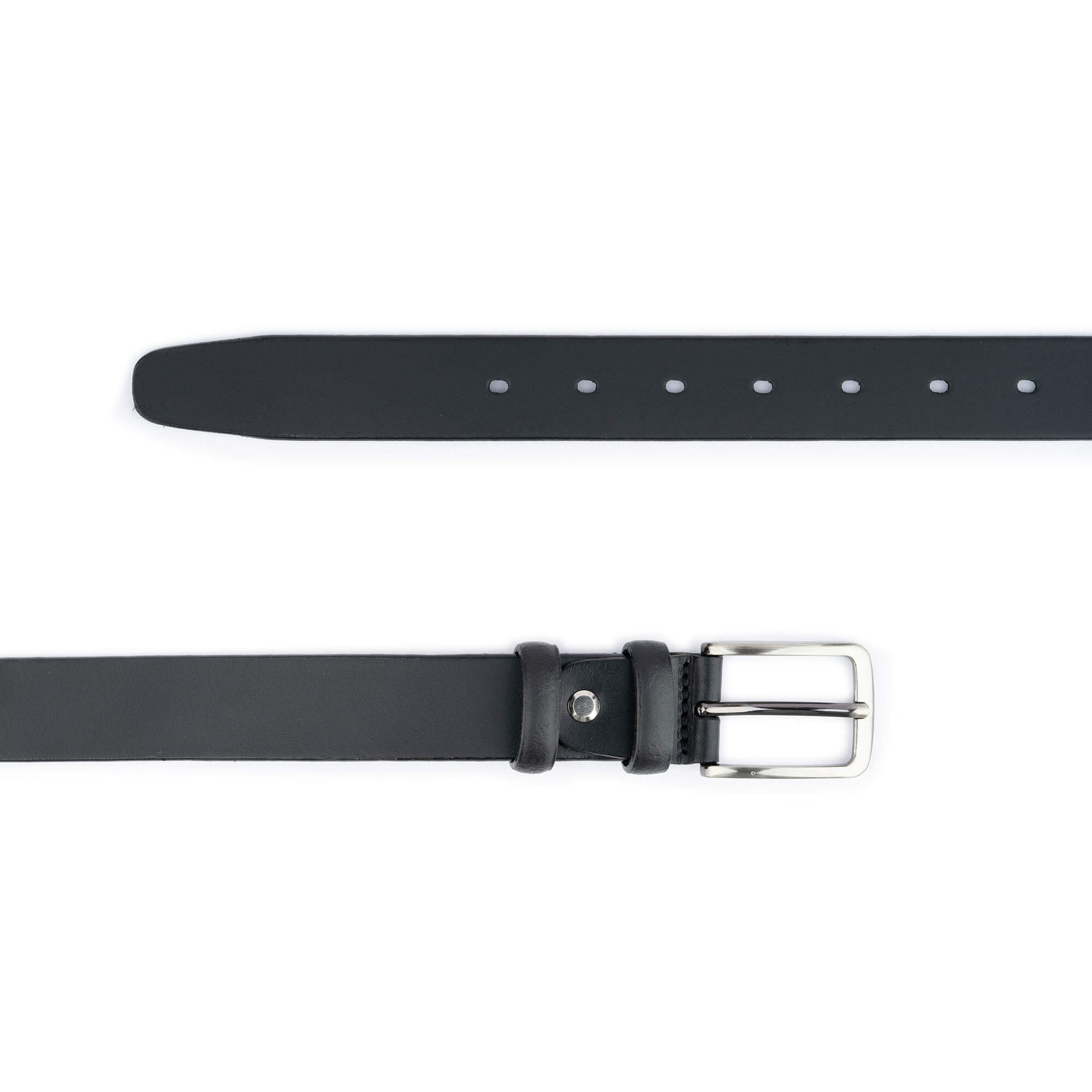 Buy Black Leather Mens Belt With Buckle 3.0 Cm - LeatherBelts
