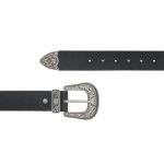 WeWoreWhat Black Belt with Silver Buckle 8 Other Reasons Western Heart Belt in Black | REVOLVE main image 3