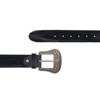 black womens jeans belt with western buckle 1