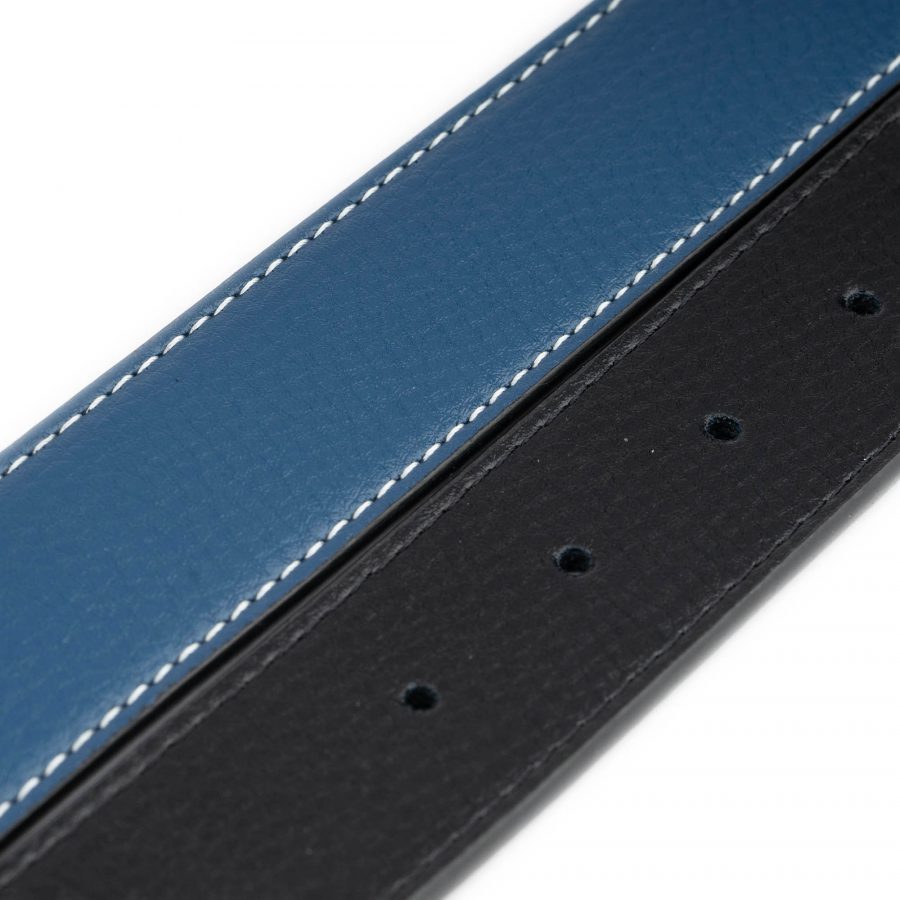 blue vegan belt strap for buckles reversible 38 mm 3