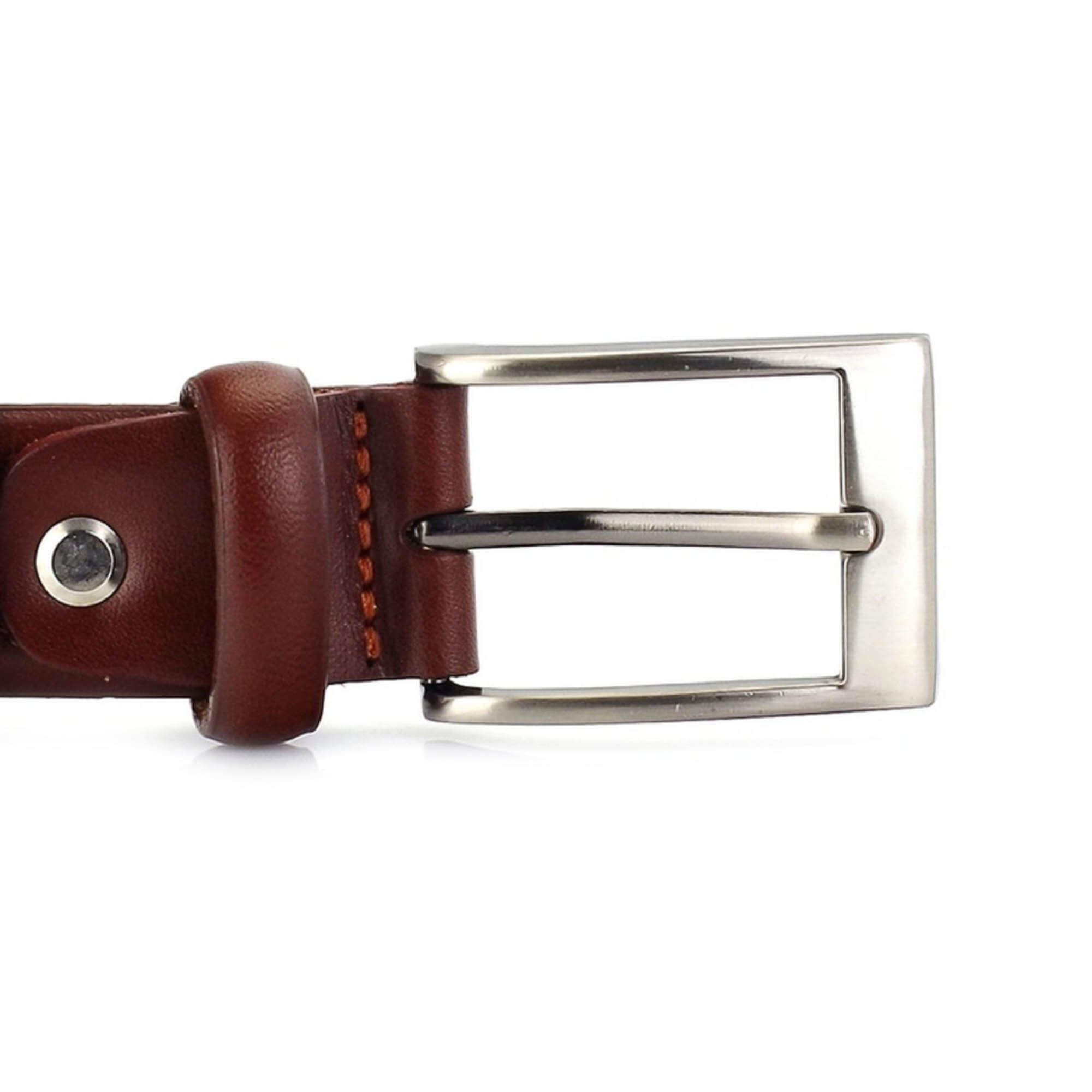 Buy Chestnut Brown Mens Dress Belt - Genuine Leather 1 1/8 Inch