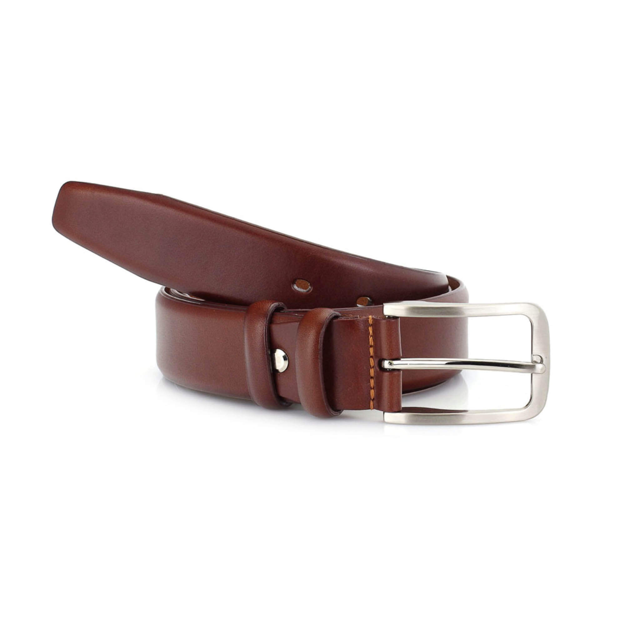 Buy Chestnut Leather Belt For Men Suit - Veg Tan Leather 3.5 Cm