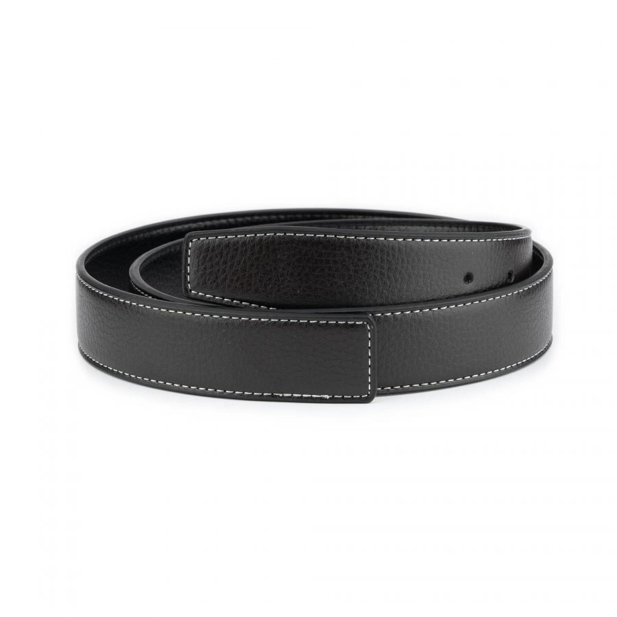 dark brown vegan belt strap for buckles reversible 38 mm 1