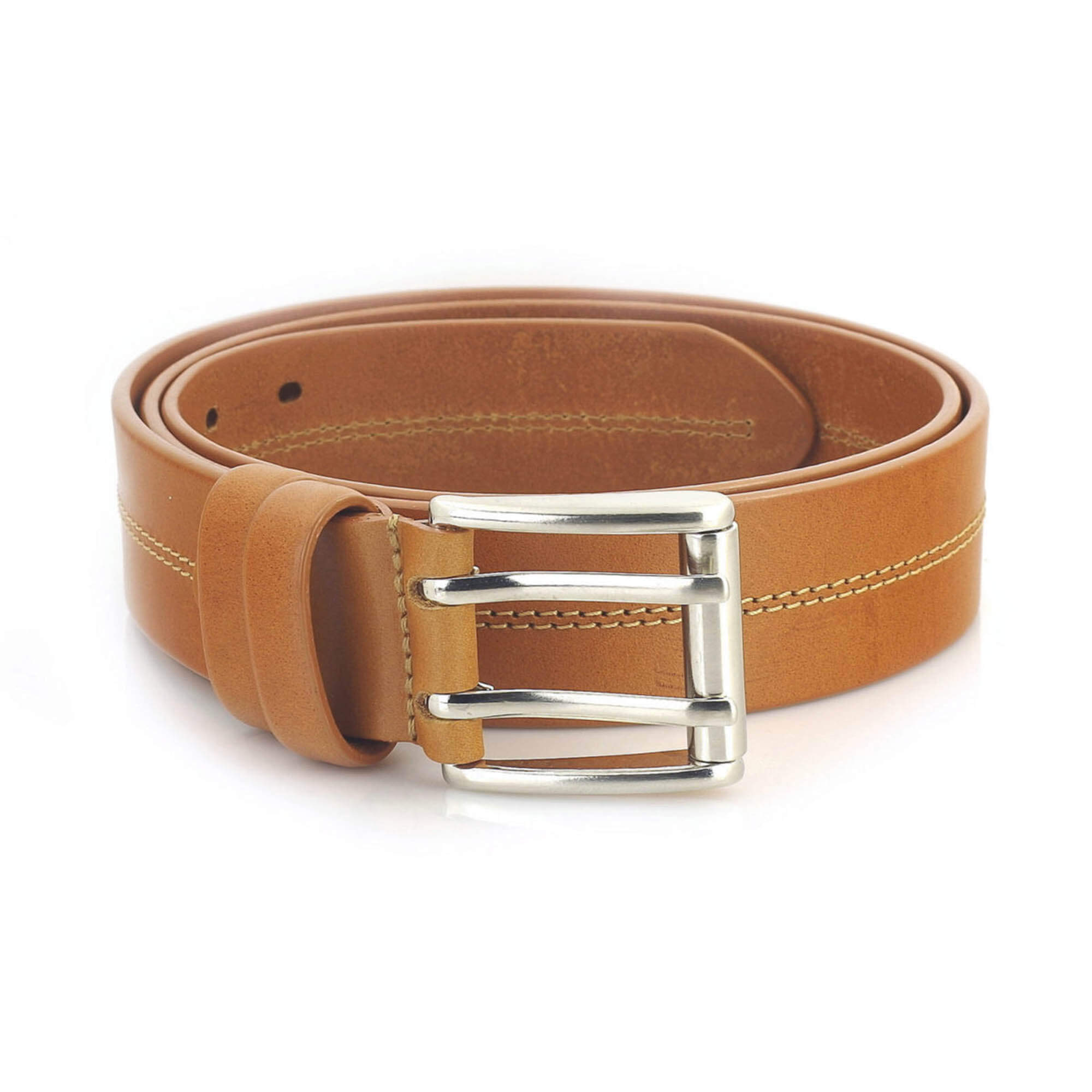 Buy Light Brown Two Hole Belt For Jeans - Double Prong Heavy