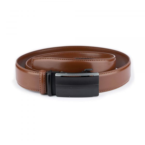 light brown ratchet vegan belt for men 1 3 8 inch 1