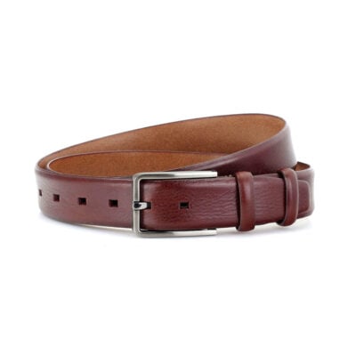 men s cognac belt for suit genuine leather 3 5 cm 1