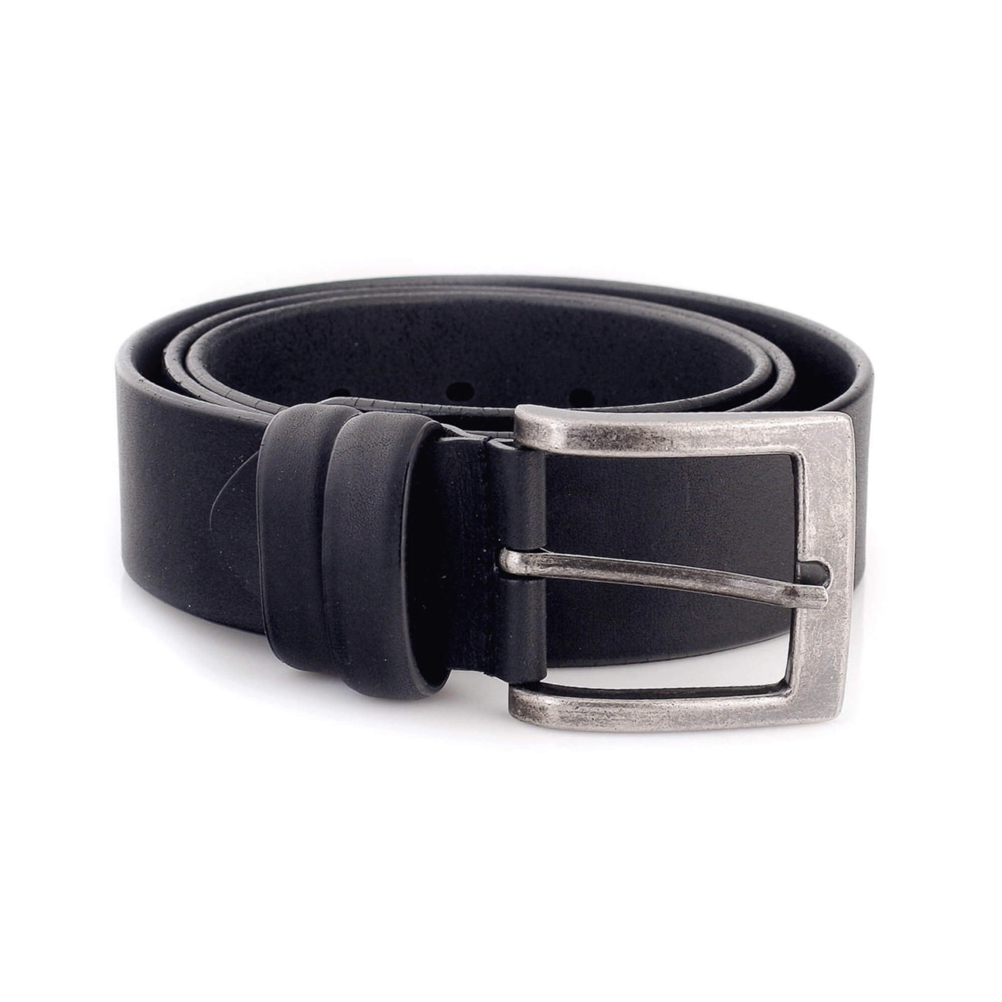 Men's 2 inch Black Leather Belt