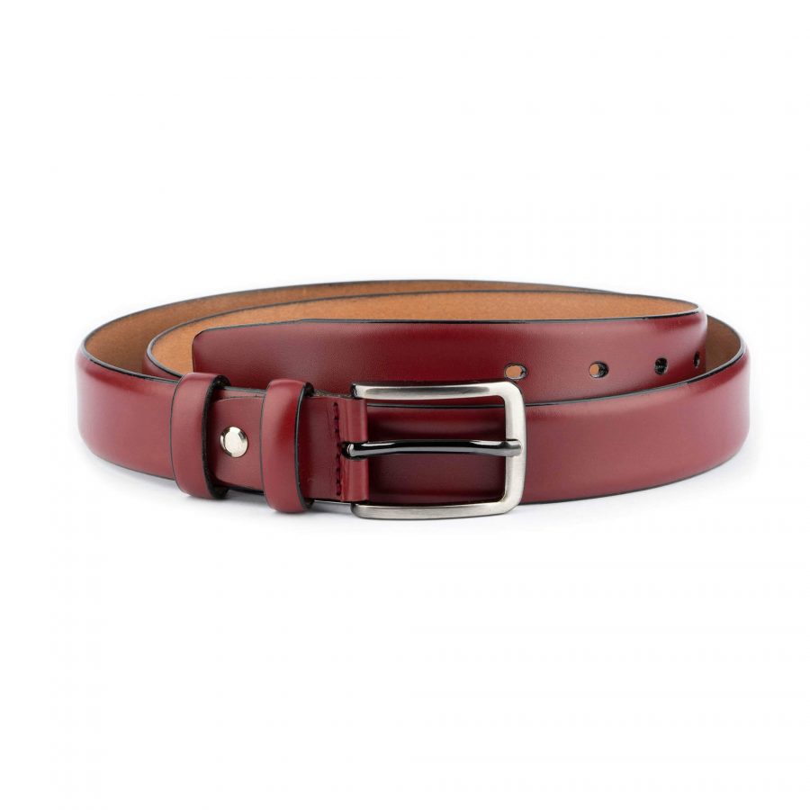 mens burgundy dress belt genuine leather 1 28 40 usd35 BURSMO3002NOSAML