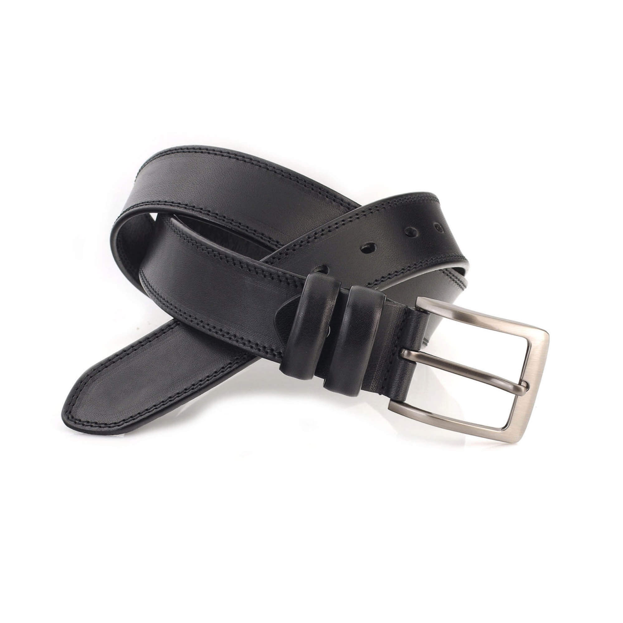 Buy Mens Cowhide Leather Belt For Black Jeans - Thick Wide