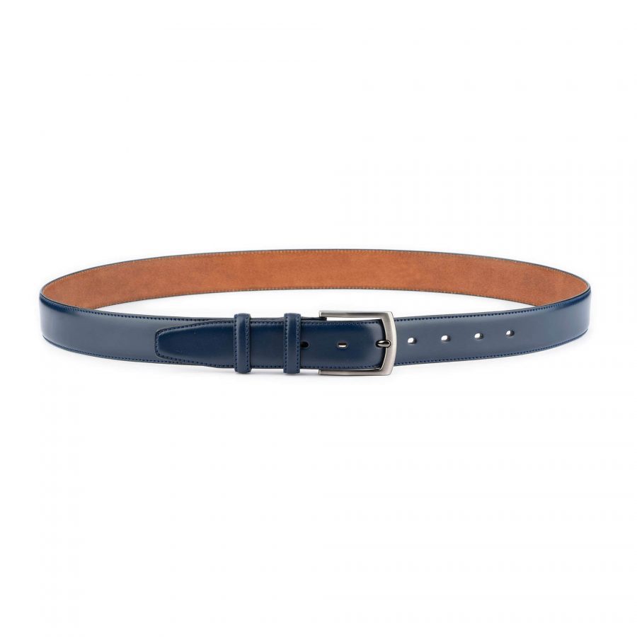 navy blue leather belt for men 2