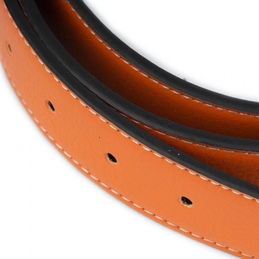 orange vegan belt strap for buckles reversible 35 mm 5
