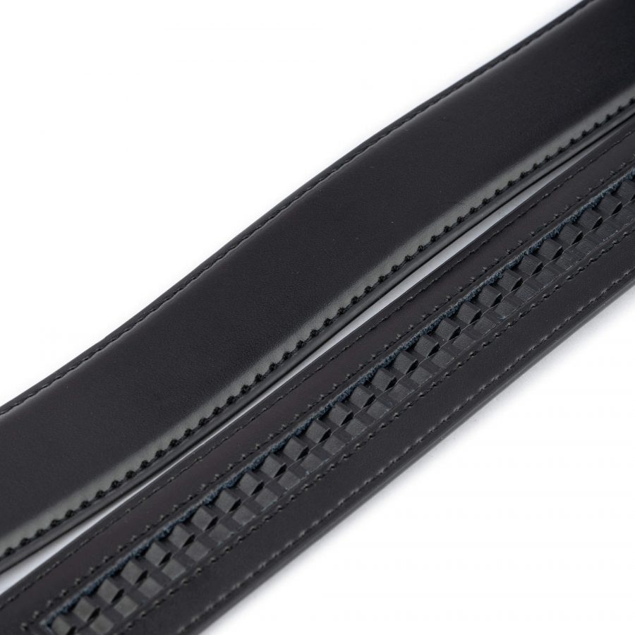ratchet vegan leather belt strap replacement black 3 0 cm 5