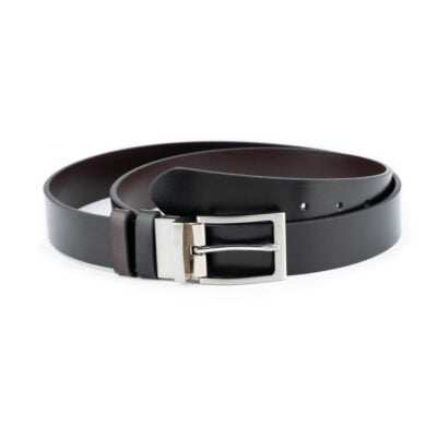 reversible vegan belt mens black brown 3 5 cm 1