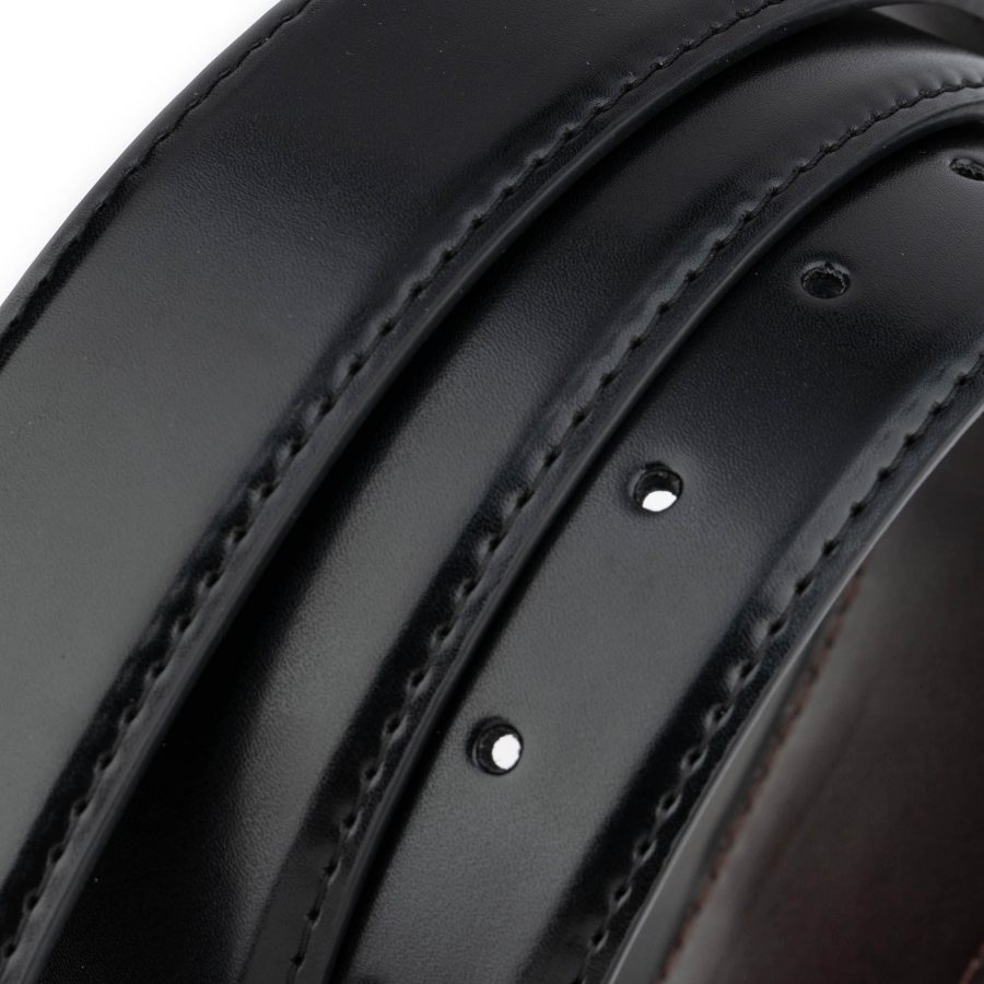 reversible vegan leather belt strap with hole for buckle 5